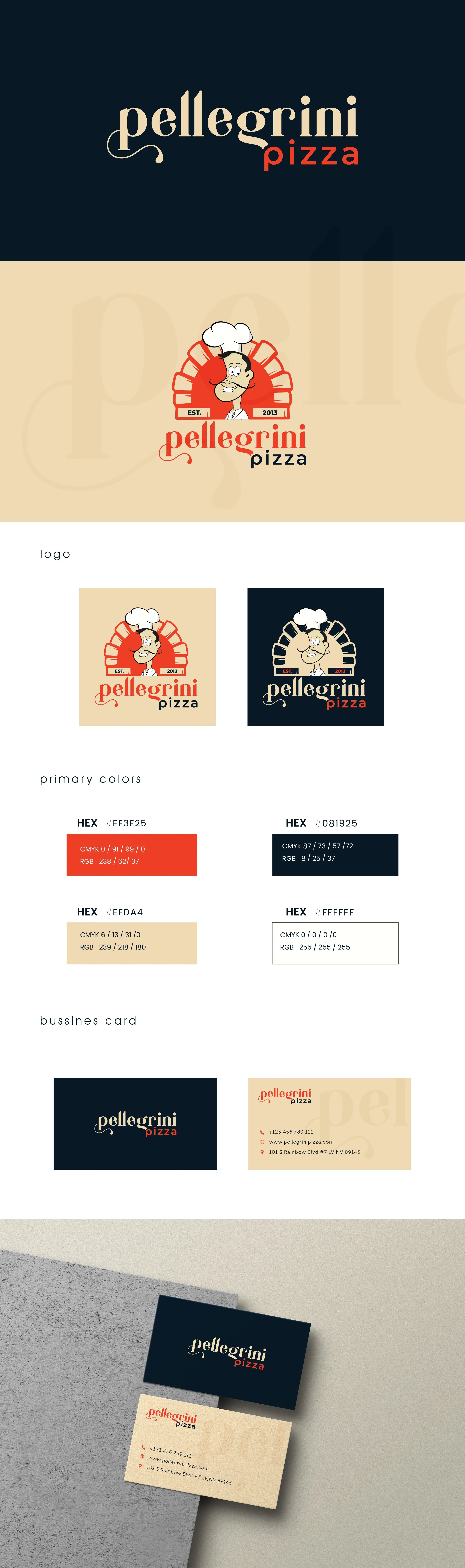 Pellegrini Pizza Menu Branding ⦿ The Point Marketing Agency