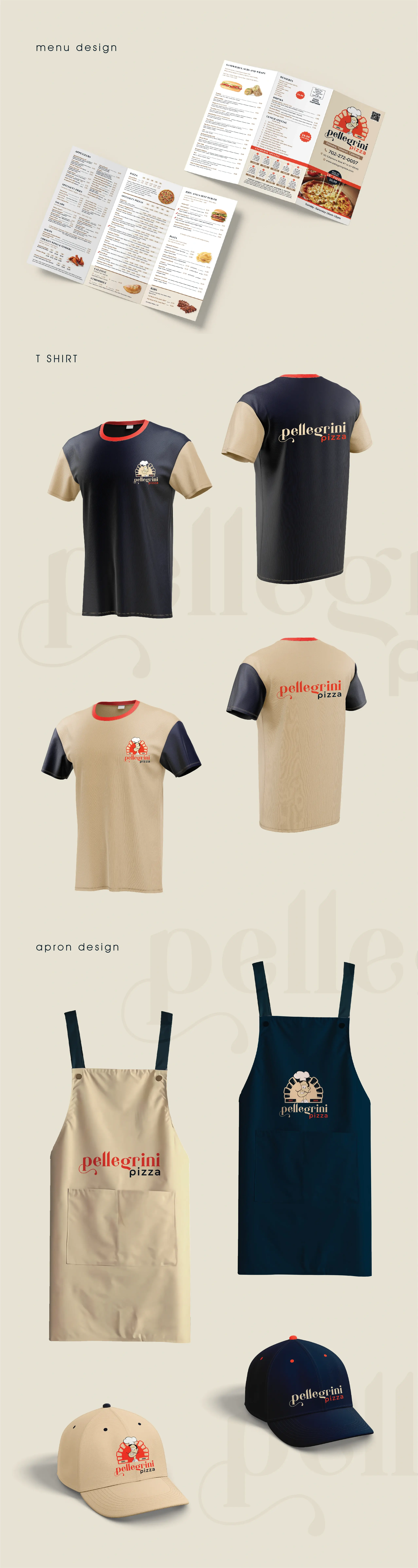 Pellegrini Pizza Menu Branding ⦿ The Point Marketing Agency